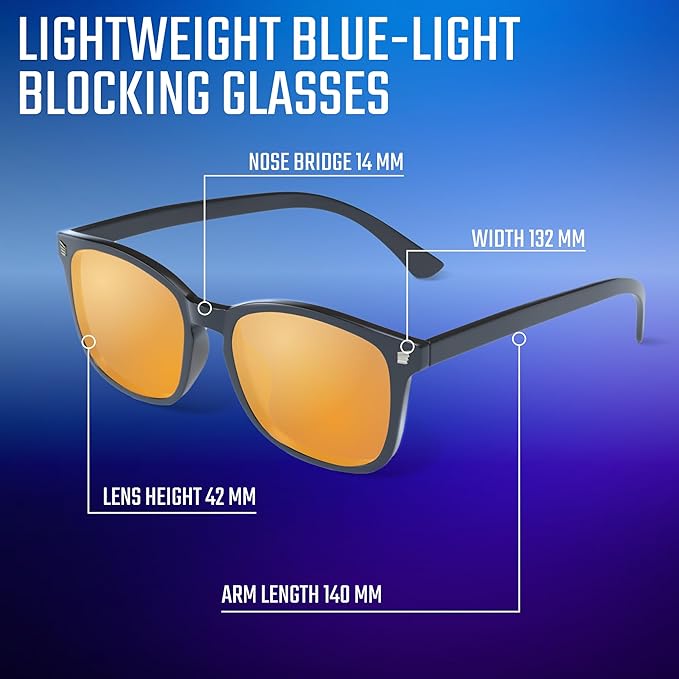 livho High Tech Blue Light Glasses - Advanced Blue Light Blocking Computer Glasses - Screen Fatigue & UV Protection