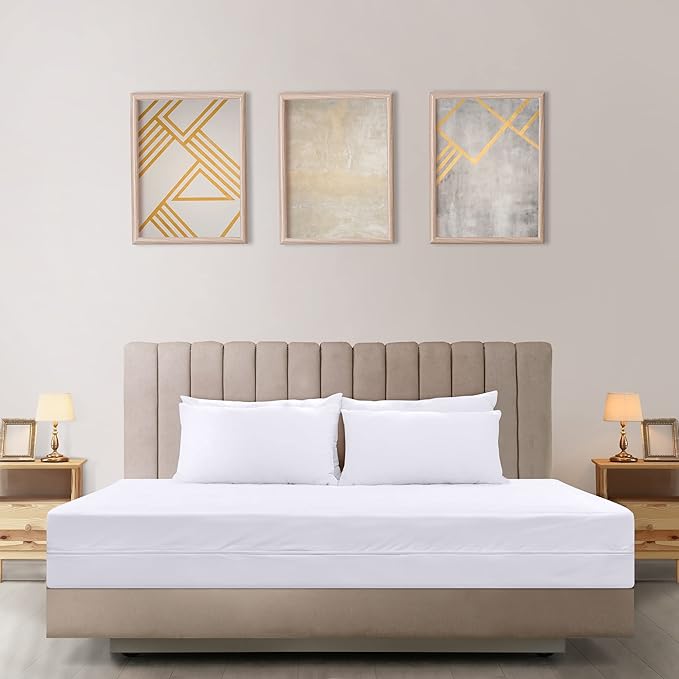 Utopia Bedding Zippered Mattress Encasement Full, 100% Waterproof Bed Bug and Dust Mite Proof Mattress Protector, Absorbent Six-Sided Mattress Cover