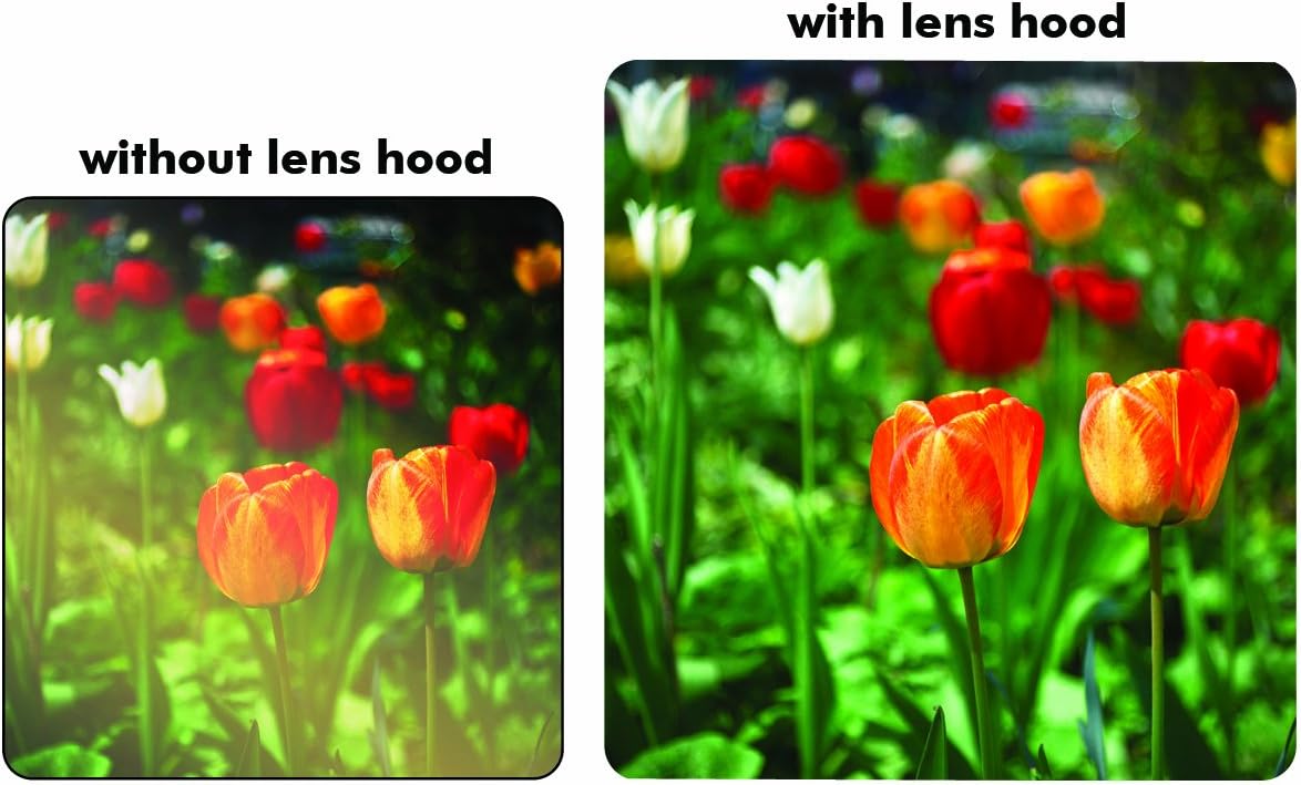 Xit XT77HLH 77mm Hard Tulip Shaped Lens Hood (Black)