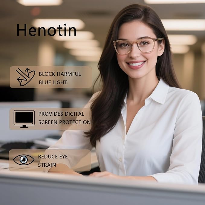 Henotin 3-Pack Blue Light Blocking Reading Glasses,Spring Hinge Computer Readers for Men Women,Anti UV Ray Filter Eyeglasses (Mixed Color-3, 3.00, Diopters)