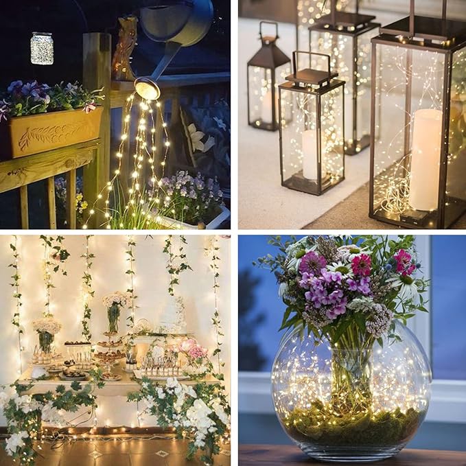 Fairy Lights Battery Operated, 6-Pack Mini String Lights, 20 LED 7ft Twinkle Firefly Starry Lights for DIY Craft Mason Jar Bedroom Wedding Party Table Christmas Decoration (Warm White)