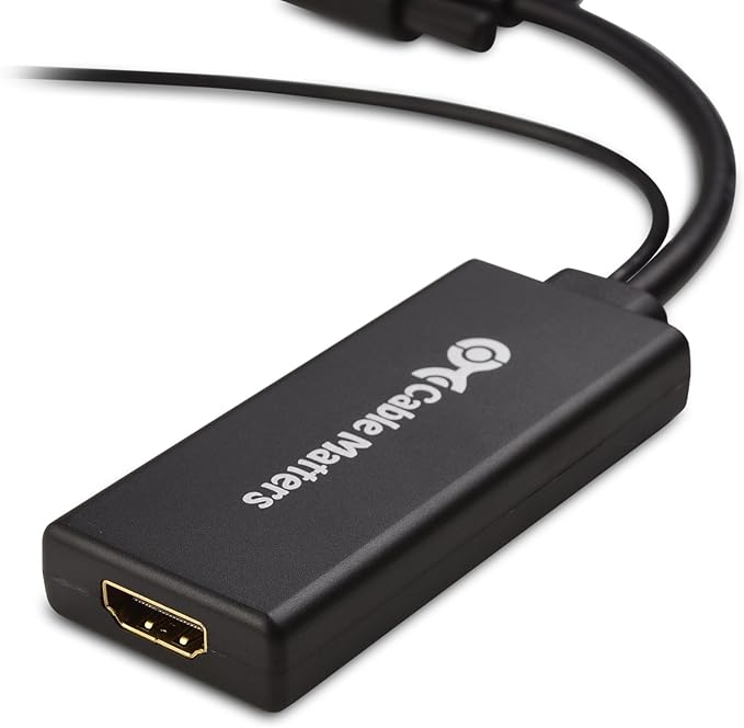 Cable Matters VGA to HDMI Adapter for Monitor and TV (VGA to HDMI Converter) with Audio Support