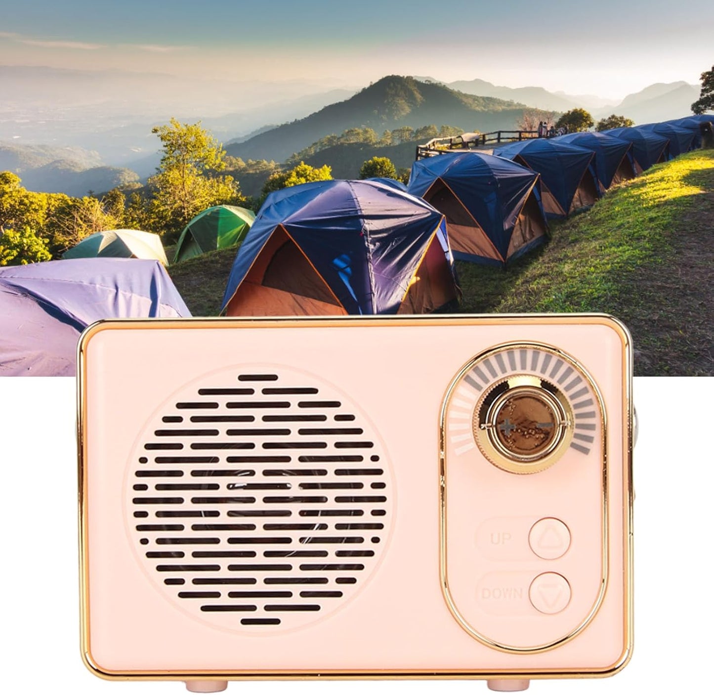 Zopsc Retro Bluetooth Speaker, Vintage Speaker with Old Fashioned Style, Bluetooth 5.0, AUX Input, USB Drive