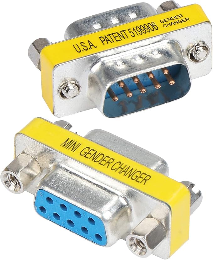 abcGoodefg 9 Pin RS-232 DB9 Male to Male Female to Female Serial Cable Gender Changer Coupler Adapter (20 Pack, DB9 Male to Male Female to Female)