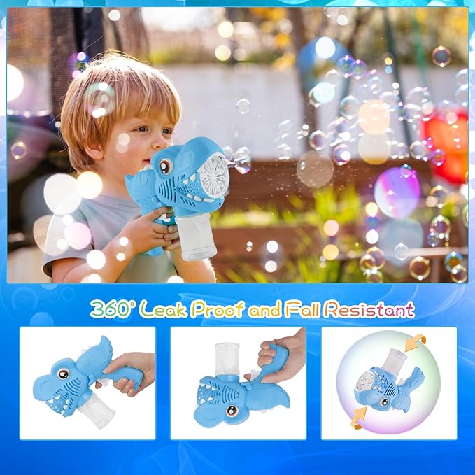 Onory 1 Pack Bubble Gun Machine for Kids, Bubble Gun with Bubble Solutions for Boys Girls, Bubble Blaster for Summer Toy, Party Favors, Outdoor & Indoor Activity, Birthday Gift, Bubble Blower