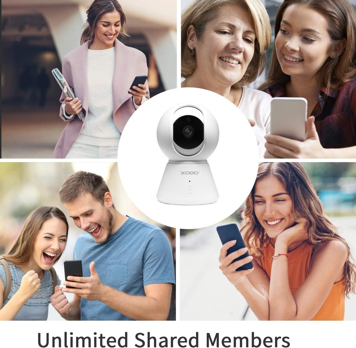 XODO Wireless Security Camera, E6 IP 1080P HD Indoor WiFi Camera for Home Security, Baby Monitor, Night Vision