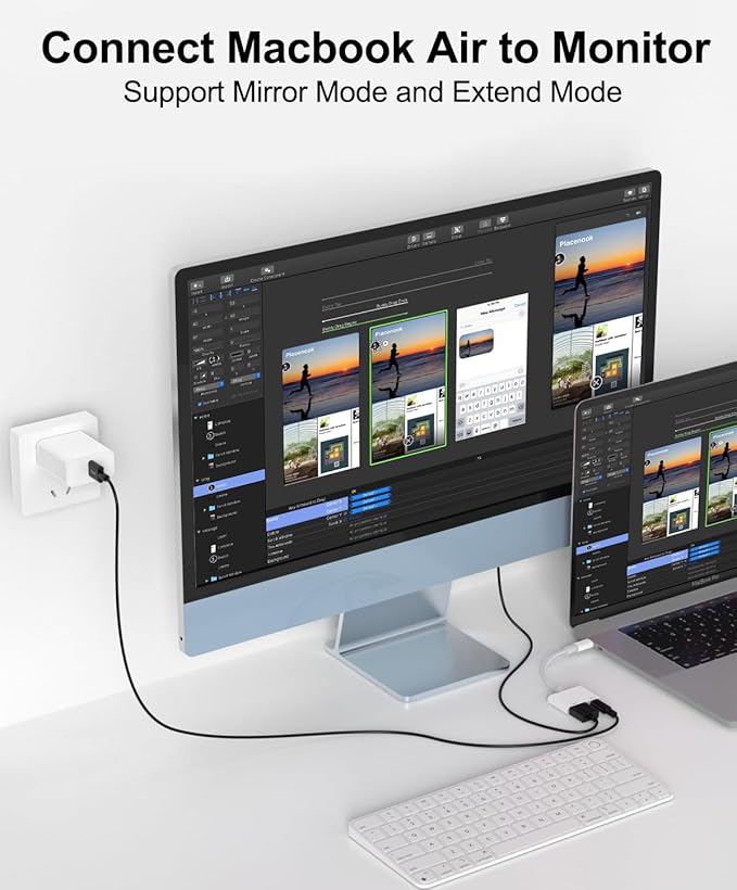 Apple USB-C to HDMI Adapter 4K@120Hz for iPhone 15 16 17 to TV, MFi Certified Type-C to HDMI 2.3 Dongle Cord with 100W Fast Charging Port for MacBook Pro/Air, iPad Pro, iMac, Galaxy S25/S24 and More