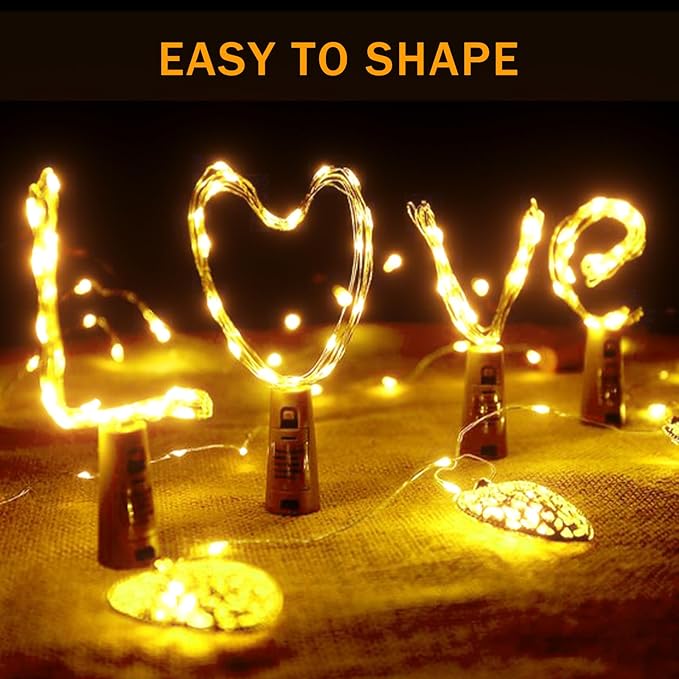Onforu 16 Pack Warm White Fairy Lights Battery Operated String Lights, 6.5ft IP67 Waterproof Twinkle Light for Mason Jar Wedding Centerpiece Decor Christmas Bedroom