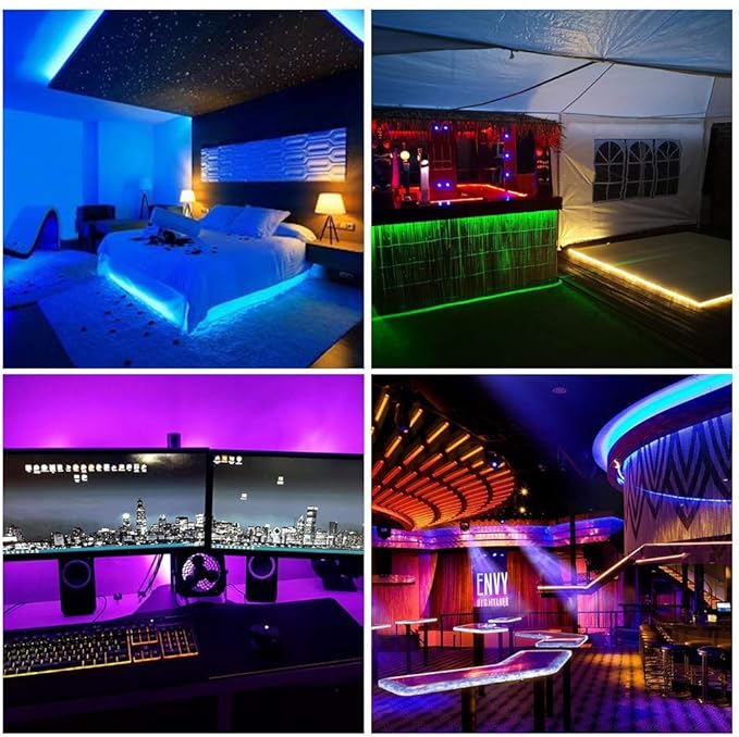 SEZO WS2812B LED Strip Light 3.3FT 60Pixel/M 60LEDs DC5V Individual Addressable LED Strip SMD5050 RGB Dream Color Programmable LED Light Strip Flexible IP30 Non-Waterproof White PCB