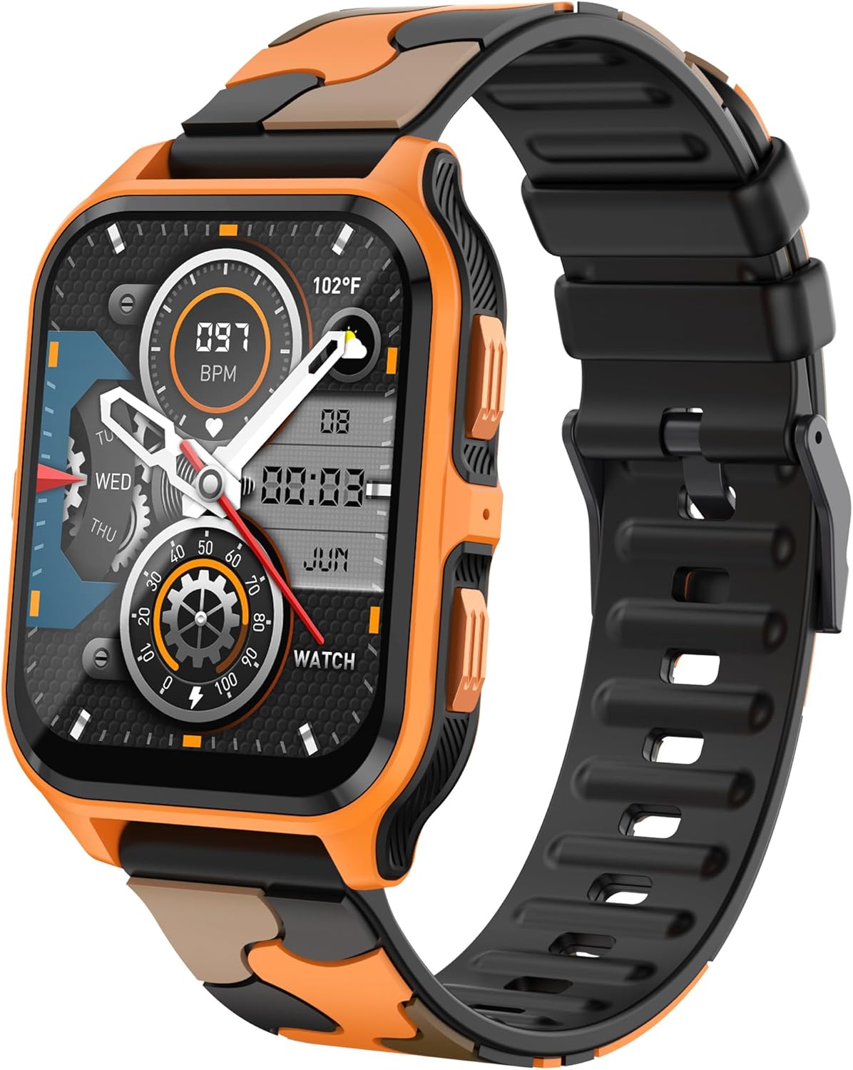 Yihou Rugged Military Smart Watch for Men, 1.83" Outdoor Running Smartwatch with Answer/Make Call, 100 Sport Modes