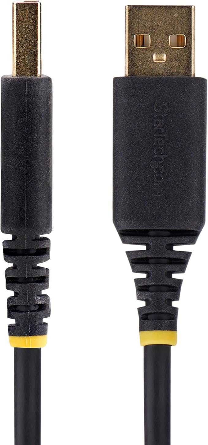 StarTech 1ft (30cm) USB to Null Modem Serial Adapter Cable, COM Retention, FTDI, USB-A to RS232, LED Indicators, Changeable DB9 Nuts Screws