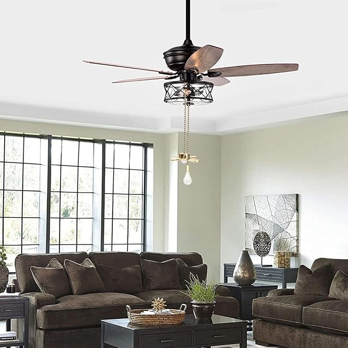 Ceiling Fan Pull Chain, 13.6 Inches Fan Pulls Set with Connector, 2 PCS Beaded Ball Fan Pull Chain- Brass