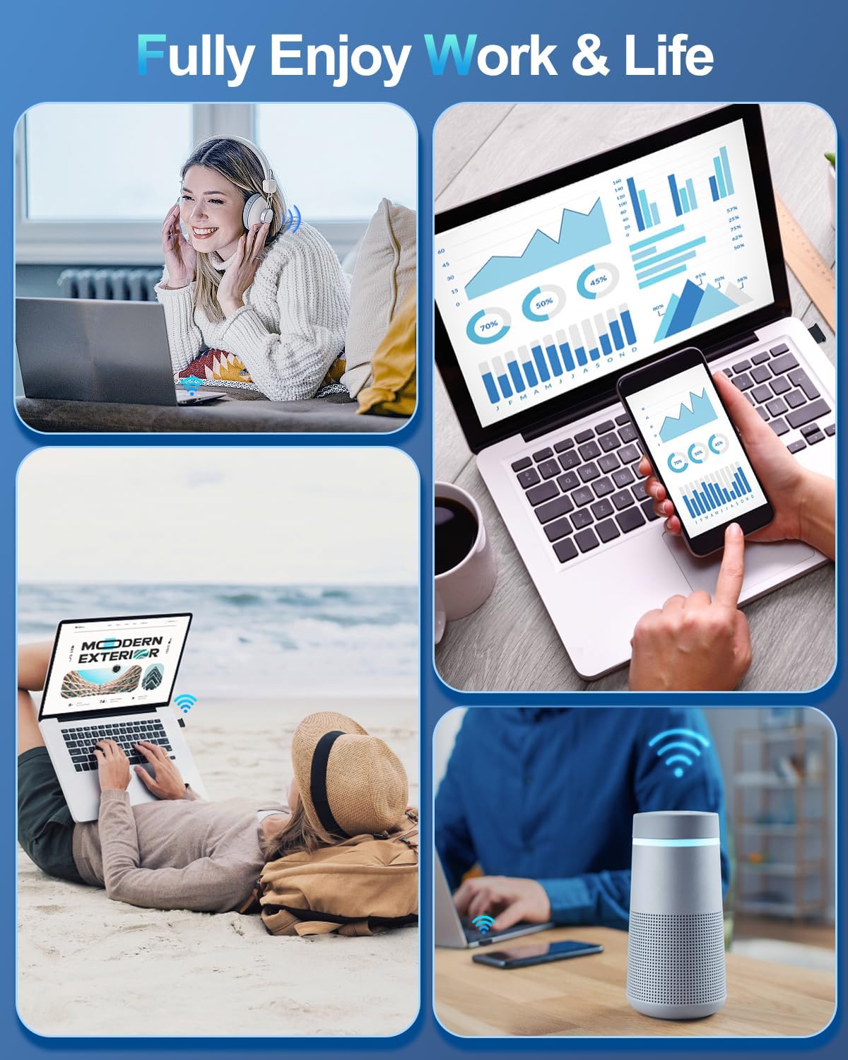 ZEXMTE USB Bluetooth Adapter for PC, 5.3 Bluetooth Dongle Receiver, Plug and Play for Desktop, Laptop, Windows