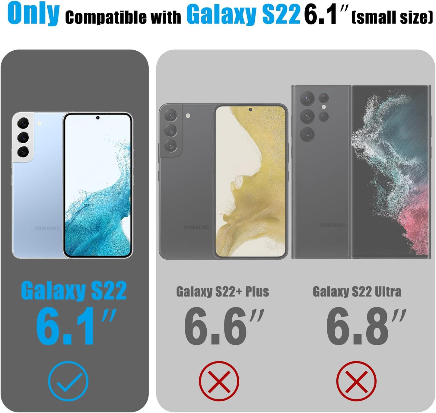 Esdot Military Grade Case for Samsung Galaxy S22 - Rugged Cover with Fashionable Designs for Women Girls, Opal Marble