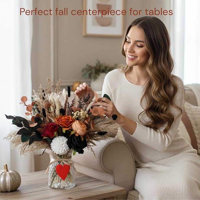 Thanksgiving Centerpieces For Dinner Table, Fall Centerpieces for Tables, Coffee Dining Table Centerpiece Decor For Home, Thanksgiving Christmas Winter Decorations, Centro De Mesa De Otoño