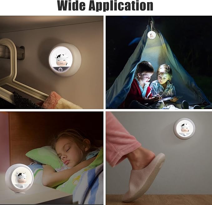 AIMILAR Night Light, Rechargeable Motion Sensor Light with Adjustable Brightness and 3 Mounting Options, Ideal Kids Night Lights, Gifts for Cat Lovers for Bedroom or Bathroom