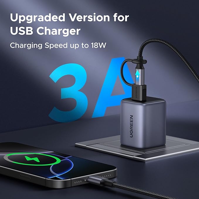 UGREEN USB C to USB Adapter 3 Pack, USBC Female to A Male Adapter Type C Charge Converter Compatible for iPhone 17/16 Pro Max,15 14 13 12 Plus,Apple Watch,Airpods,iPad Air Mini,Samsung Galaxy S25