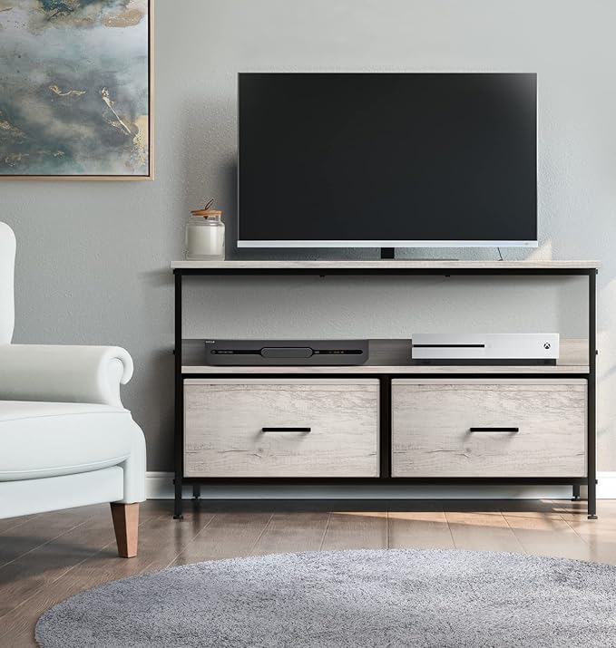 Sorbus TV Stand Dresser with 2 Drawers - Television Riser Chest with Storage - Bedroom, Living Room, Closet, & Dorm Furniture