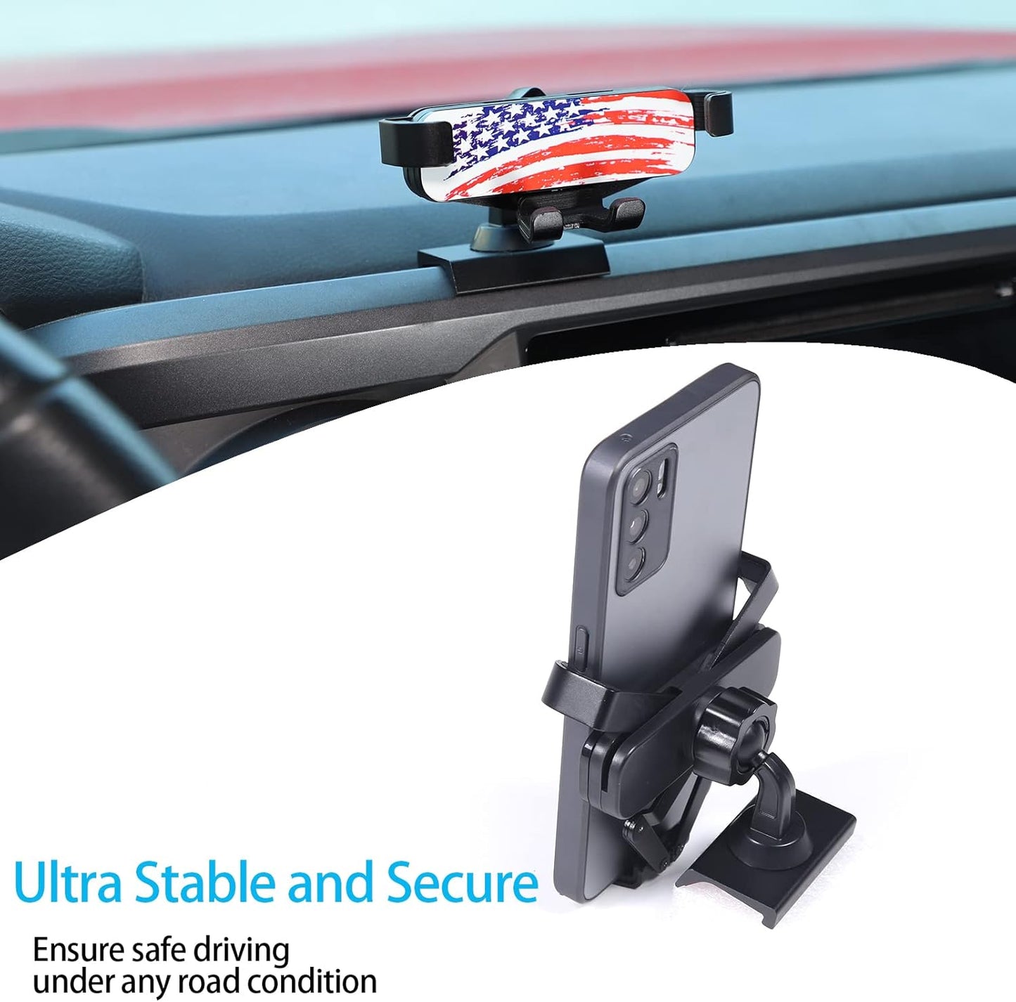 Lcojicep Car Phone Holder Compatible with Tacoma 2015-2023, Cell Phone Mount for All Mobile Phones (Style F)