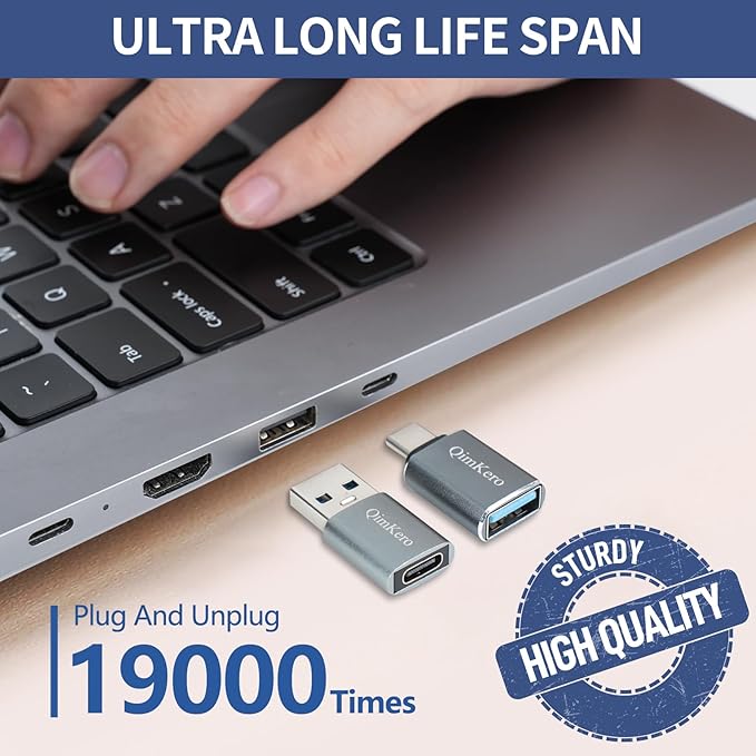 USB C OTG Adapter Set - [2X Type C Female to USB A Male + 2X USB C Male to A Female] - Compatible with iPhone 15/14/13/12 Pro Max, AirPods Pro 2, Apple Watch, iPad Pro, Samsung S23/S22, PS5