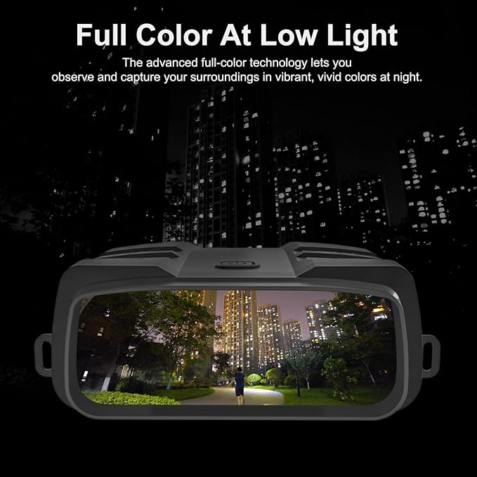 Night Vision Goggles, True 4K Full-Color Night Vision Binoculars, Built-in Powerful Focusable IR, 6000mAh Rechargeable Battery, Super Large Display, Long Viewing Range, Free 64GB Card (Silver)