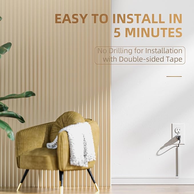 Delamu Cord Hider, Cord Covers for Wires on Wall, One-Cord Cable Hider, Self-Adhesive Wire Hiders Wire Covers for TV Cords on Wall, Easy Mount Cable Cover Management Kit, 6X W0.59 H0.4in, White