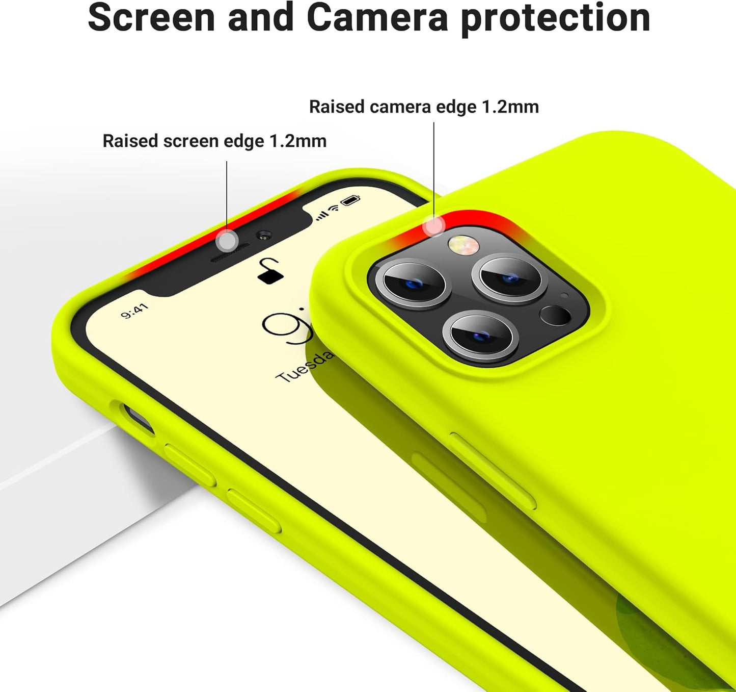 OTOFLY iPhone 12 Pro Max Case, Shockproof Silicone, Military-Grade Protection, Anti-Fingerprint & Anti-Slip,