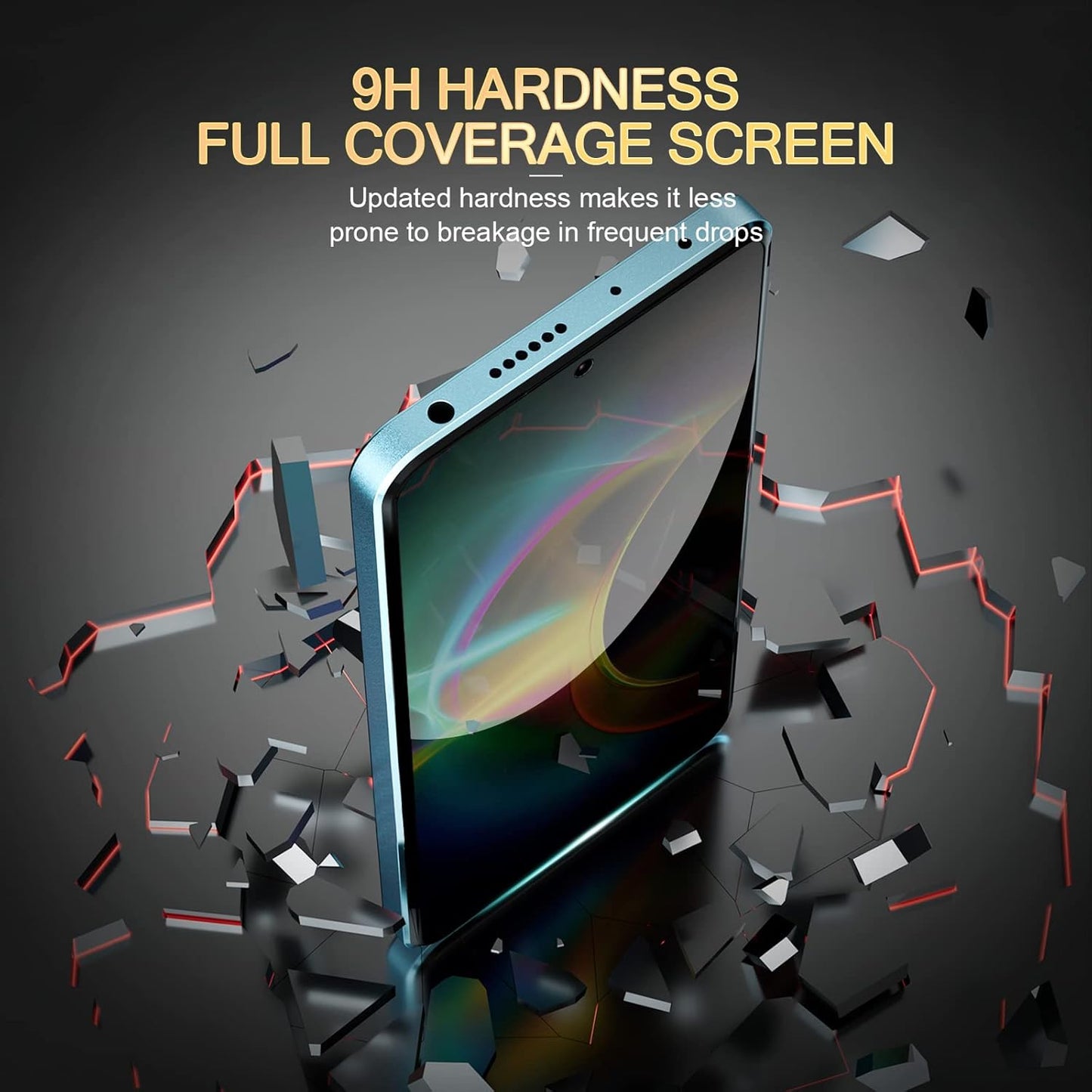 Samsung Galaxy A15 Privacy Screen Protector - 3 Pack, Full Coverage Anti-Spy Tempered Glass, Black.