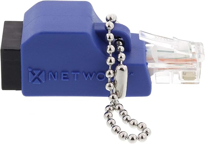 Networx® Fast Ethernet Crossover Adapter (Cat5e) - RJ45 Male to Female - 10/100Base-T Crossover for Legacy Devices