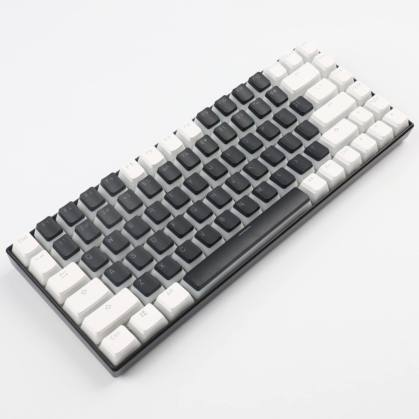 YMDK 117 PBT Double Shot Keycaps, ANSI ISO OEM Profile Pudding Keycaps for MX Mechanical Keyboard 61 68 87 104