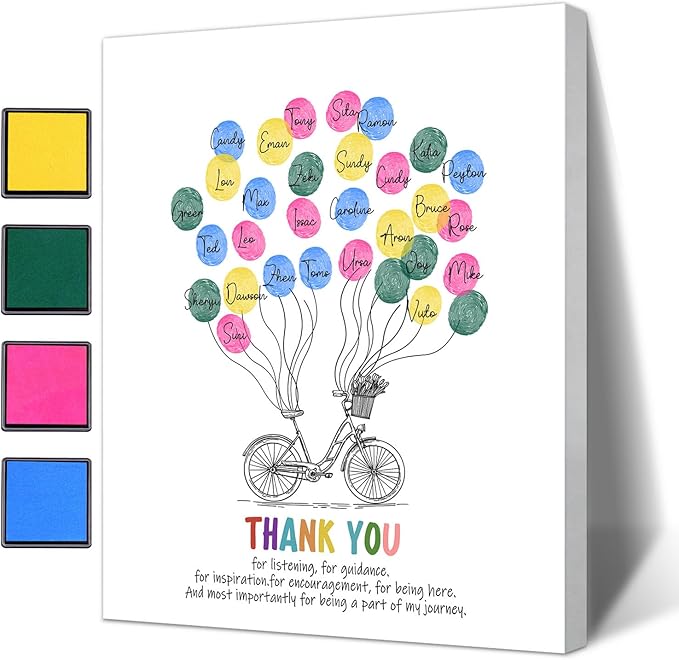 SHLINCO Teacher's Day, End Of School Year Thank You Gift, Creative Diy Footprint Tree, Complete Diy Frameable Display Kit For School Walls And Teacher'S Lounges
