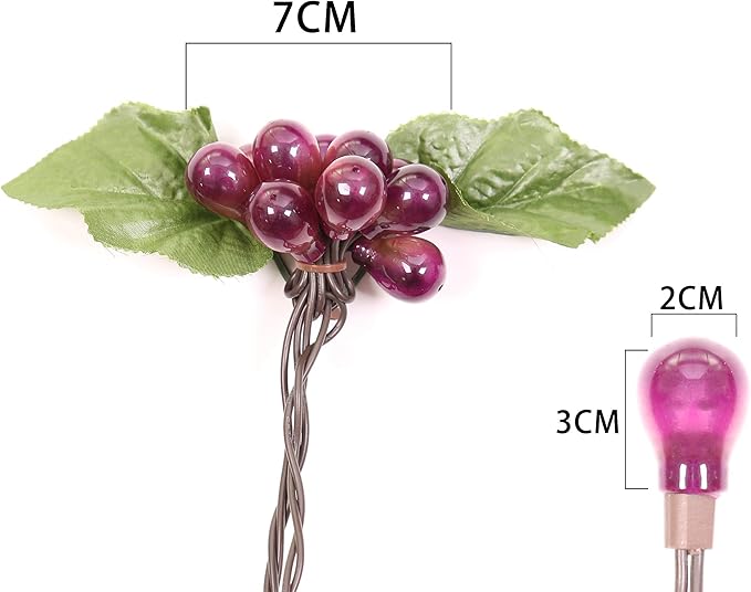 LIDORE Grape Vine String Lights, 100 LED Grape Lights, Fruit String Lights for Kitchen, Wine Cabinet, Home Decoration, 10 Cluster Purple and Green Grapes Christmas Lights