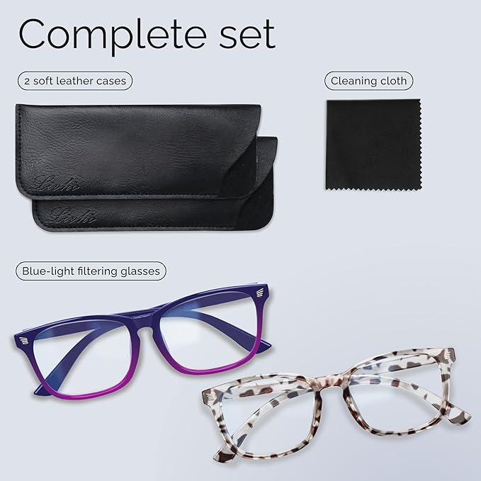 livho High Tech Blue Light Glasses - Advanced Blue Light Blocking Computer Glasses - Screen Fatigue & UV Protection