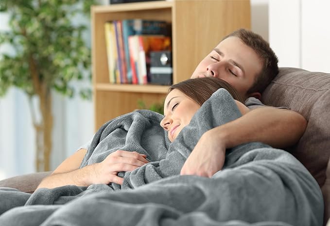 Utopia Bedding Fleece Blanket Queen Size Ash Grey 300GSM Luxury Fuzzy Soft Anti-Static Microfiber Bed Blanket (90x90 Inch)