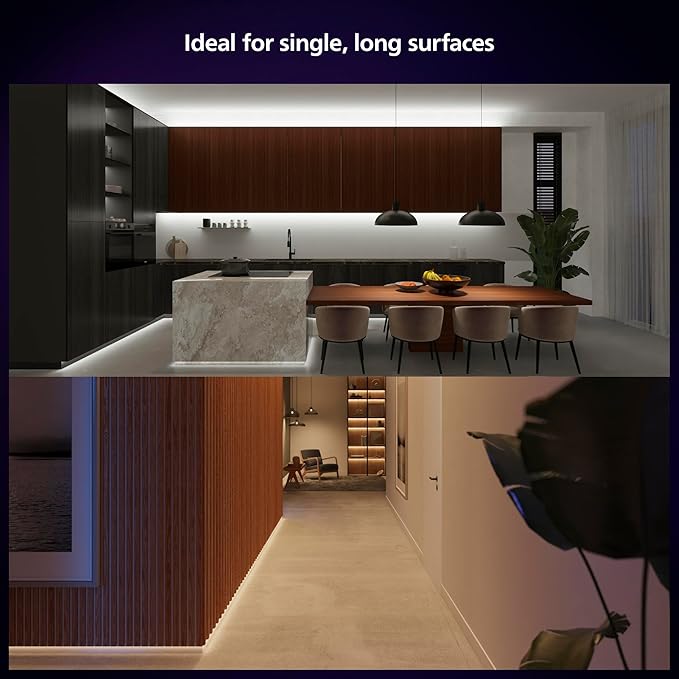 Philips Hue Indoor 16 Ft Smart LED Solo lightstrip Base Kit - 1 Pack - Control with Hue App - Compatible with Alexa, Google Assistant and Apple HomeKit| (Pack of 4)