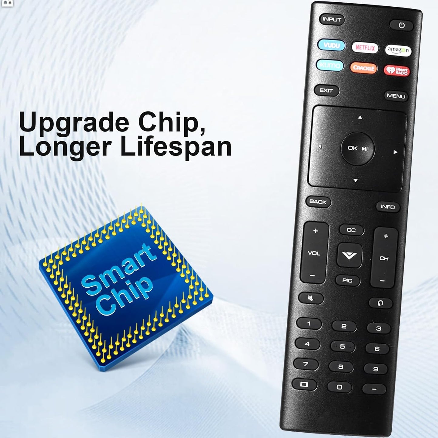 XRT136 Universal Replacement Remote Control for All Vizio Smart TVs, Compatible with D-Series M-Series P-Series V-Series