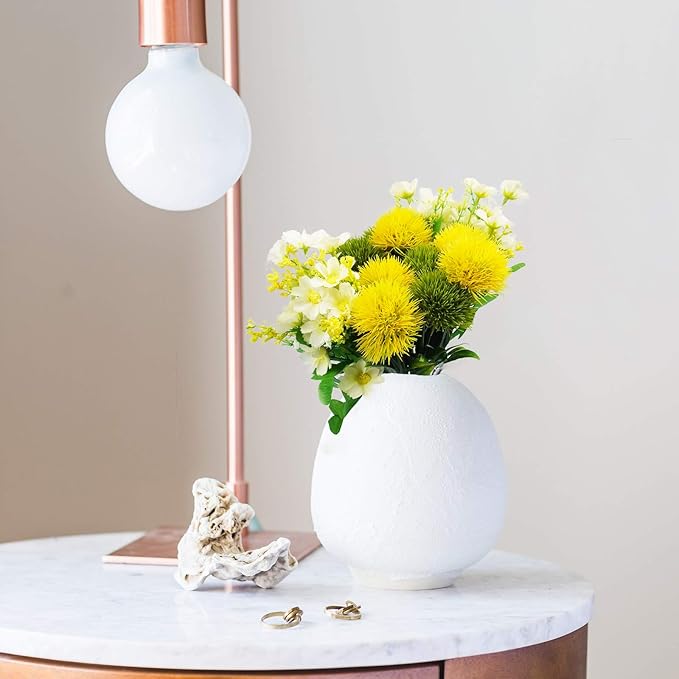 Uieke 10 Pcs Dandelion Artificial Flowers, Artificial Flowers for Decoration Fake Plants Bouquet Plastic Flowers for Home Decoration Wedding Decor Flower Arrangment Green