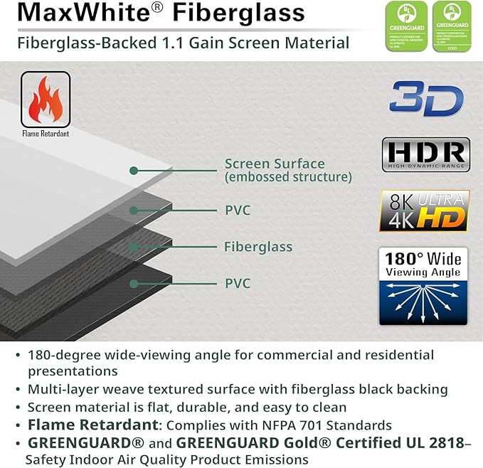 Elite Screens 166-INCH Motorized Projector Screen, Full Remote Kit, Retractable Projection Movie Home Theater Gaming, VMAX166XWH3
