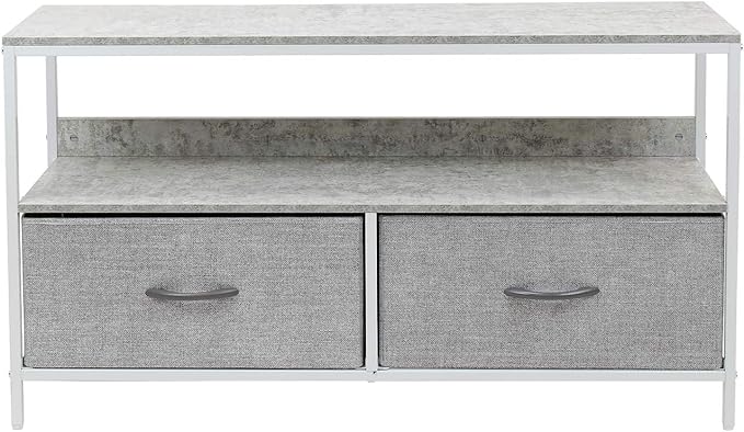 Sorbus TV Stand Dresser with 2 Drawers - Television Riser Chest with Storage - Bedroom, Living Room, Closet, & Dorm Furniture