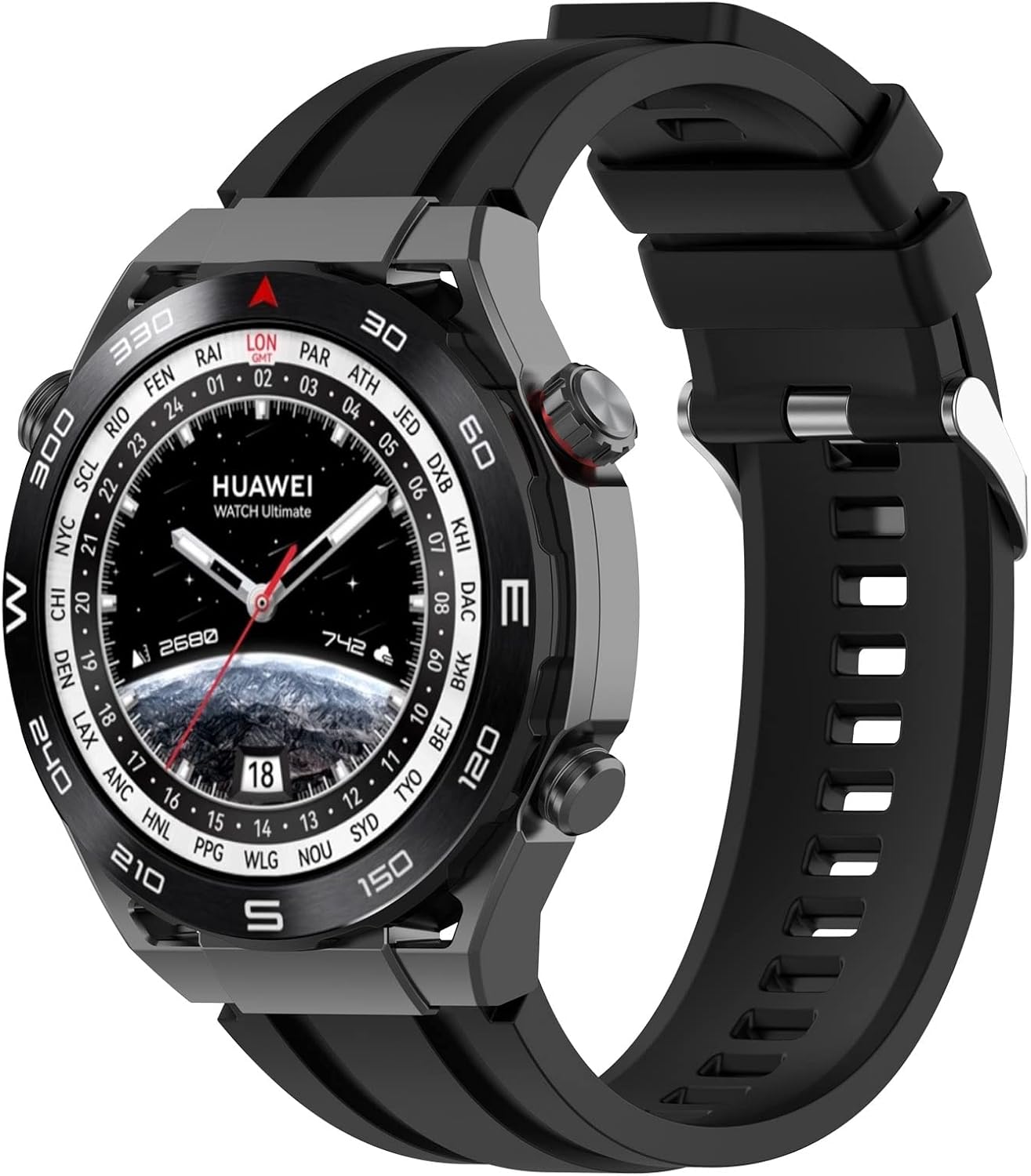 FitTurn 22mm Soft Silicone Bands for Huawei Watch 3/3 Pro/GT2 Pro/GT3 Pro, Replacement Strap for Men Women