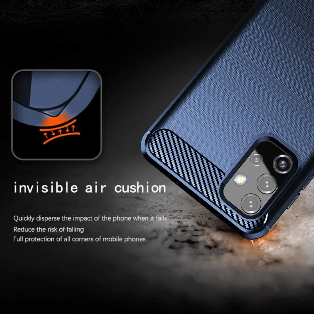 Osophter Galaxy A32 5G Case, Shock-Absorption Flexible TPU Rubber Protective Cover for Samsung Galaxy A32 5G