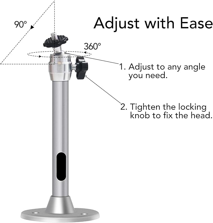 Drsn Mini Ceiling Projector Mount - for Projectors CCTV DVR Cameras - Compatible with QKK, VANKYO,DR.J, DBPOWER - Length 175mm/6.88in Silver