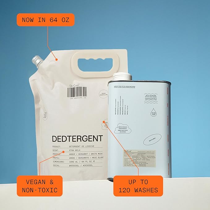 DedCool Liquid Laundry Dedtergent | 05 Spring | Luxurious Fresh Floral Fragrance Detergent | Removes Stains | Infused with Natural Essential Oils | Non-Toxic | 120 Washes | 64 fl oz