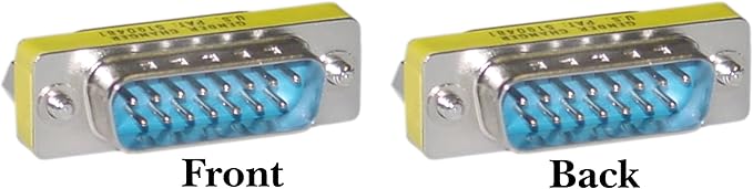 CableWholesale DB15 Male to Male Adapter, Gender Changer for Mini Computers, Convert DB15 Female Monitor Cable