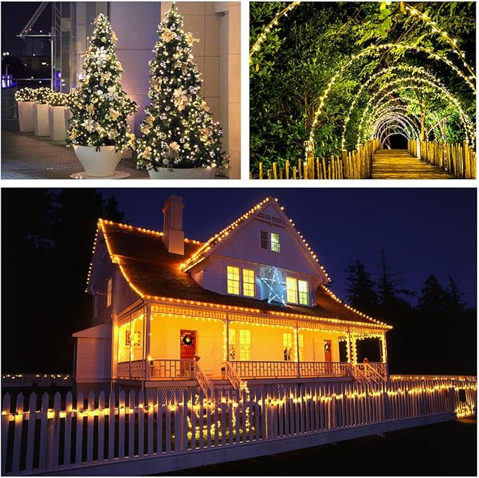 Ultra Long LED String Lights - 328ft 1000LEDs 8 Modes Dimmable Fairy Lights, Waterproof UL Listed Plug Copper Wire with Clear Casing and Remote Control for Room, Patio, Wedding, Party (Upgraded)