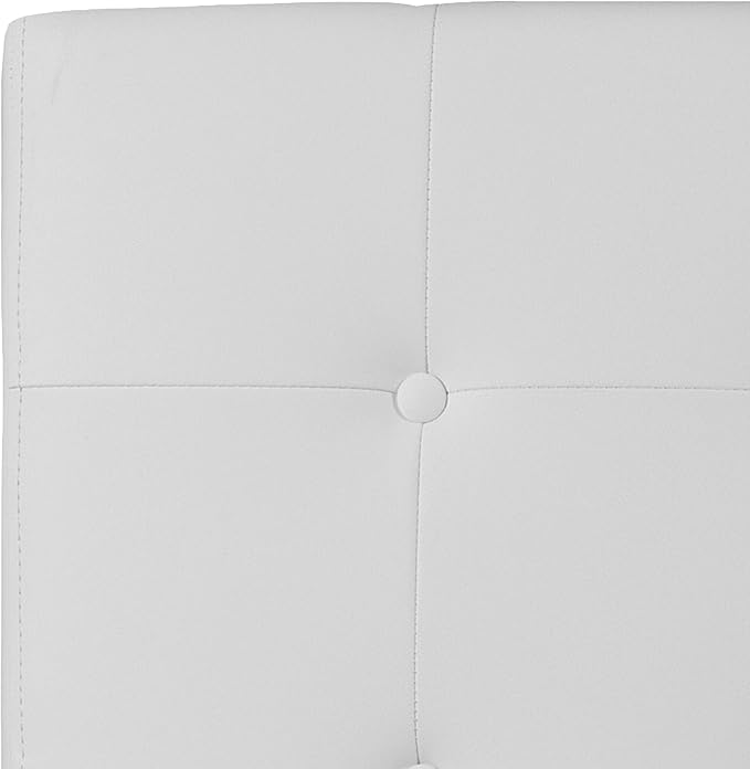 Flash Furniture Lennox Tufted Upholstered Twin Size Headboard in White Vinyl