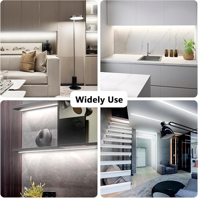 dalattin White LED Strip Lights 100ft, Dimmable Bright 24V Led Light Strip 6500K Daylight White 1800 LEDs Lights for Bedroom, Mirror, Kitchen, Strong Adhesive, 2 roll of 50ft