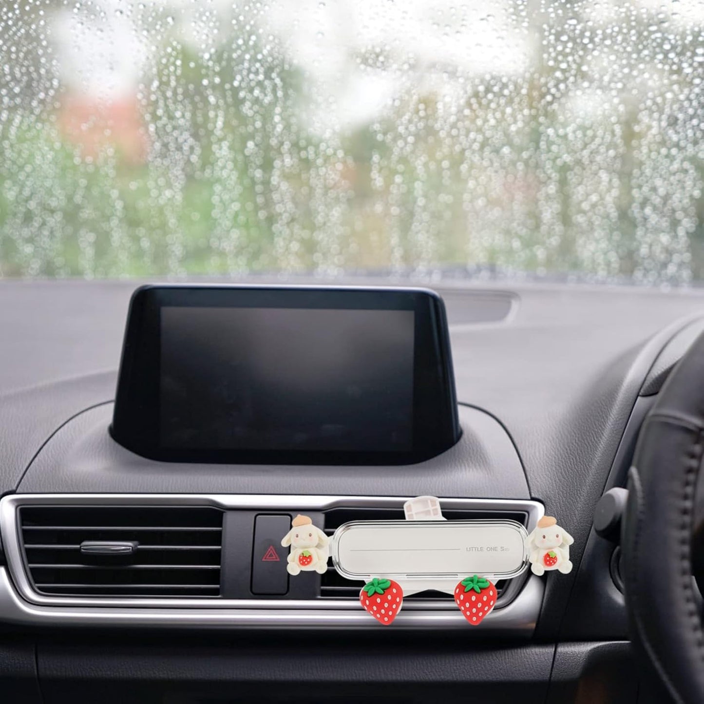 EXCEART Zodiac Rabbit Car Phone Holder, Cute Bunny Air Vent Phone Mount, Mobile Phone Support for Car Accessories