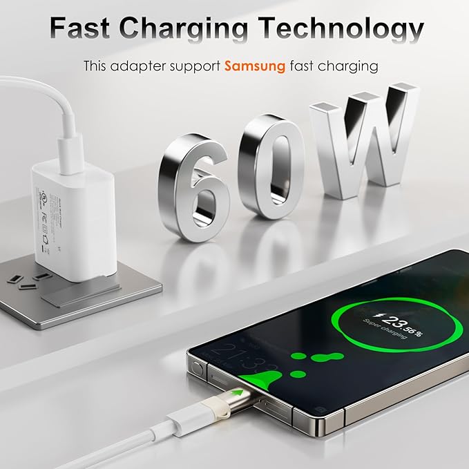 4 Pack Lightning to USB C Adapter for iPhone 15/16/17 Pro Max/Plus, Samsung - Fast Charging & Data Transfer, Lightning Female to USB C Male Adapter, Not for iPencil/Headphones/OTG