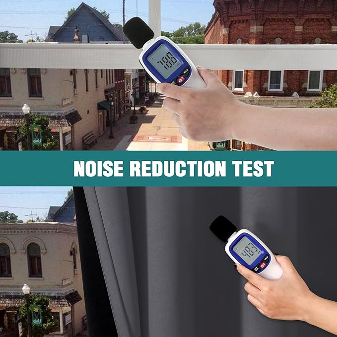 ChrisDowa 100% Blackout Curtains for Bedroom with Black Liner, 2 Thick Layers Total Blackout Thermal Insulated Grommet Small Window Curtains 45 Inch Length 2 Panels Set (Dark Grey, 42 x 45 Inch)